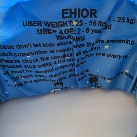 EHIOR SWIM VEST AGES 2-6 BLUE WHATEVER MULTICOLOR PRINT LIGHTWEIGHT - Picture 2 of 6